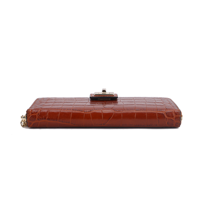 croc leather women wallet